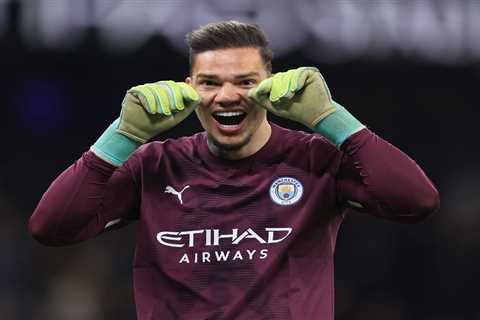 Watch Ederson brutally mock Arsenal fans by pretending to cry after Man City tear Gunners apart