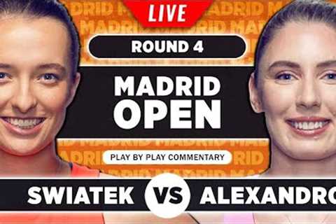 SWIATEK vs ALEXANDROVA | WTA Madrid Open 2023 | LIVE Tennis Play-by-Play Stream