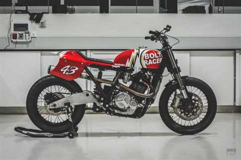 Bolt Racer: A custom Suzuki DR Big with Schwantz style