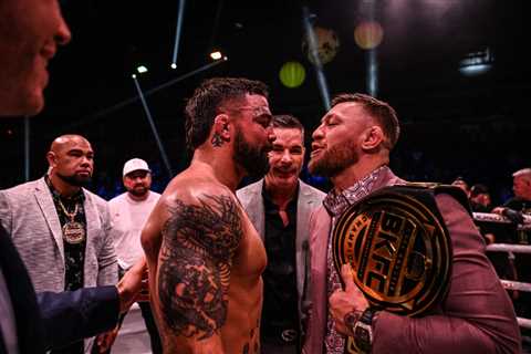 Conor McGregor called out to brutal bare-knuckle fight by champion Mike Perry after shock face-off..