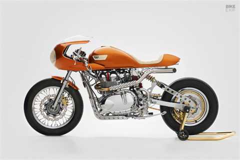 Helios: A lucent Triumph Thruxton café racer from Tamarit