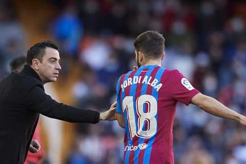 ‘A heart with legs’ – Xavi pays tribute to Barcelona defender Jordi Alba