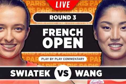 SWIATEK vs WANG | French Open 2023 | LIVE Tennis Play-by-Play Stream