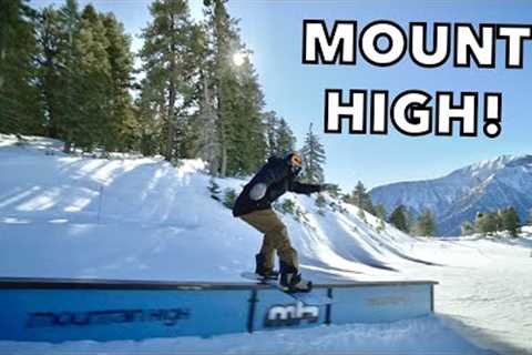 Snowboarding at MOUNT HIGH in Southern California 2023!