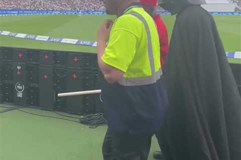 Darth Vader kicked out of England’s Ashes Test vs Australia at Edgbaston as fans joke ‘the umpire..