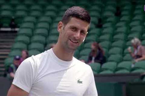 Novak Djokovic Mics Up for Centre Court Practice