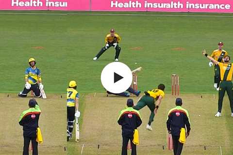 WATCH: Shaheen Afridi wreaks havoc in T20 Blast; becomes 1st bowler to take 4 wickets in the..