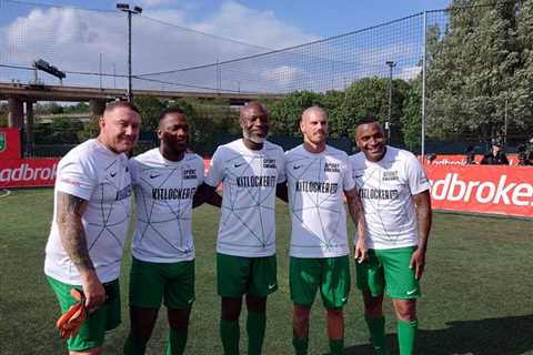 Premier League legends look unrecognisable as they reunite for 5-a-side team – but one sin binned..