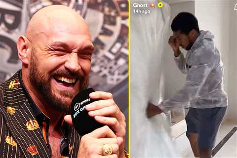 Tyson Fury laughs at Anthony Joshua as he leaves comment on footage of him punching a mattress
