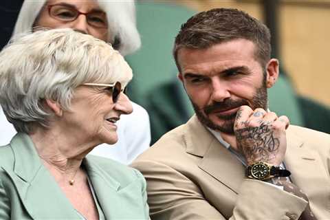 David Beckham takes mum Sandra for day out at Wimbledon as they sit in Royal Box