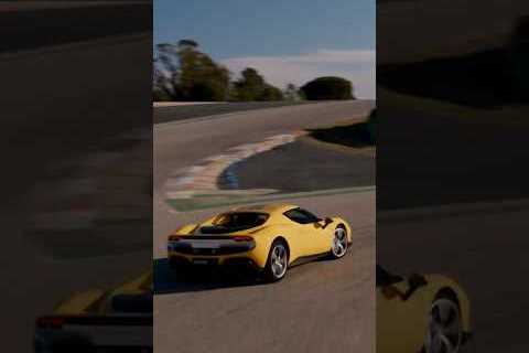 Zipping around the track at #CircuitoMonteblanco in #Spain. #Ferrari296GTB #AssettoFiorano #Ferrari