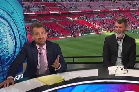 Roy Keane gives death stare to ITV presenter Mark Pougatch as Vieira moment is brought up after..
