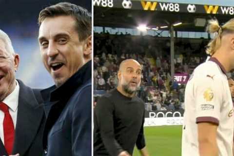 Gary Neville Highlights Contrasting Approaches: Pep Guardiola’s Unique Step with Erling Haaland vs. ..