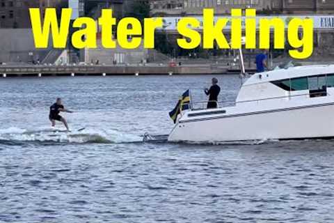 WATER SKIING - Boat Spotting - 😍 #video #viral #satisfying #stockholm #nature #boat #waterskiing
