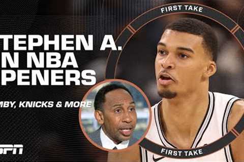 Stephen A. reacts to Wemby''s debut, the Knicks'' 1st loss & NBA Opening Night 🏀 | First Take