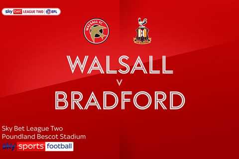 Walsall held by Bradford for seventh draw in eight games