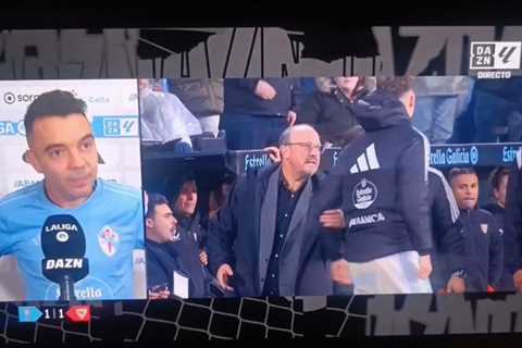 WATCH: Iago Aspas knocks over VAR monitor in frustration as Celta Vigo have late penalty overturned ..