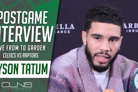 Jayson Tatum on LEADING NBA in Plus/Minus | Celtics vs Raptors Postgame Interview 11/11/2023