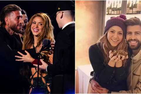 Peak sh**housery as Sergio Ramos presents Shakira with the awards for songs full of disses aimed at ..