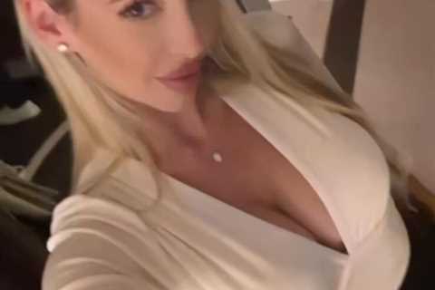 Bri Teresi stuns in revealing top as golf influencer is ‘ready to freeze’ before Christmas event in ..