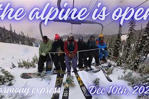 Opening Day in the Alpine at Whistler not Blackcomb,  Harmony Express