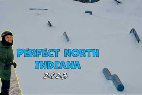 Snowboarding PERFECT NORTH SLOPES in INDIANA 2023 For The DREAM!!
