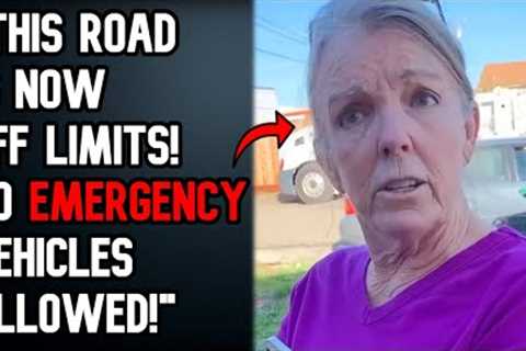 HOA Karen Gates Off Road, Locks Out FIREFIGHTERS During Emergency! - r/EntitledPeople