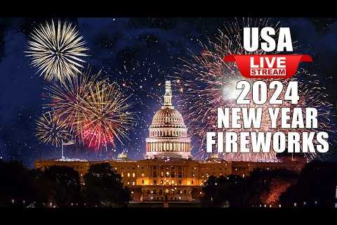 Live 2024 Happy New Year Washington Fireworks 🎇 Real Time USA 2024 New Year Countdown, Fireworks