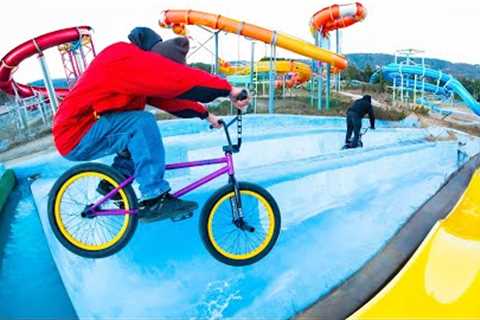 Riding BMX Inside Abandoned Waterpark!