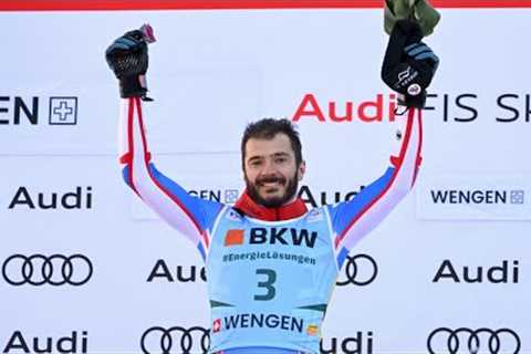 Highlights, the runs & podium ceremony - AUDI FIS Ski World Cup - Wengen men''s Super G, Jan 12,..