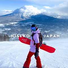 snowboarding at niseko village japan 2024