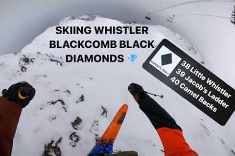 SKIING WHISTLER BLACKCOMB BLACK DIAMONDS VIA POV - Little Whistler, Jacob''s Ladder, and Camel Backs