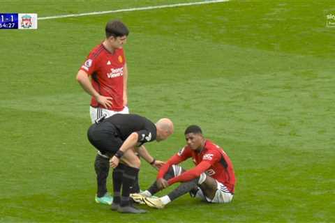 Marcus Rashford's Injury Distress During Man Utd's Clash Against Liverpool