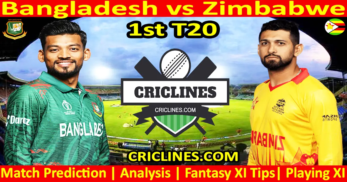 Today Match Prediction-BAN vs ZIM-Dream11-1st T20-2024-Who Will Win