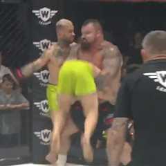 Eddie Hall Dominates in 2vs1 MMA Fight, Fans Question Matchup