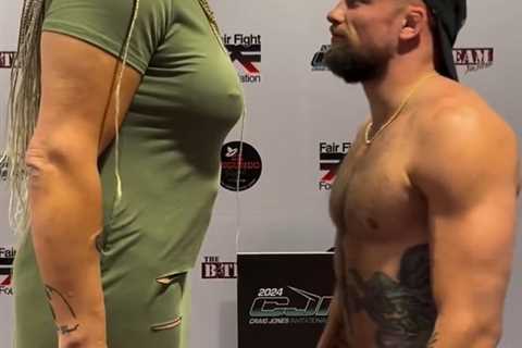 MMA Fighter Kisses Female Rival Ahead of Intergender Fight