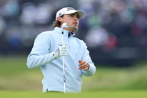 Shock Open leader Jacob Skov Olesen dates glamorous Brit golfer Darcey Harry and caddies for her on ..