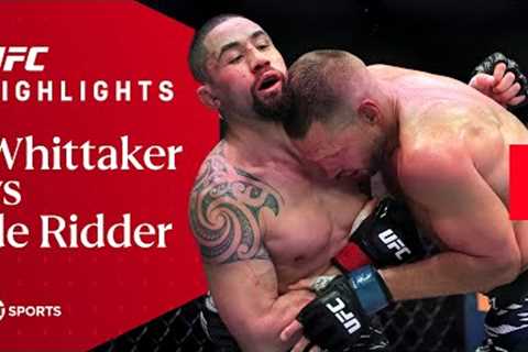 GRUELING BATTLE 💪  Robert Whittaker vs Reinier de Ridder  UFC Abu Dhabi Fight Night Highlights