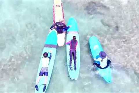 Learn to Surf in Waikiki 🌺 | Hawaii Surfing Academy with FREE Drone Footage!