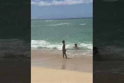 #hawaii #oahuhawaii #hawaiilife Testing out the new beach before #surfing lessons tomorrow. #waves