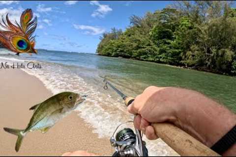 Papio Whipping on Kauai | Bubble and Fly | Fishing Hawaii | Shore Fishing Kauai