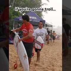 send this to someone you love trash talking to 😂 #surfing #competition #hawaii