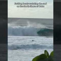Watching perfect waves on the north shore of Oahu 🌊 #surf #surfing #waves #bigwaves #swell